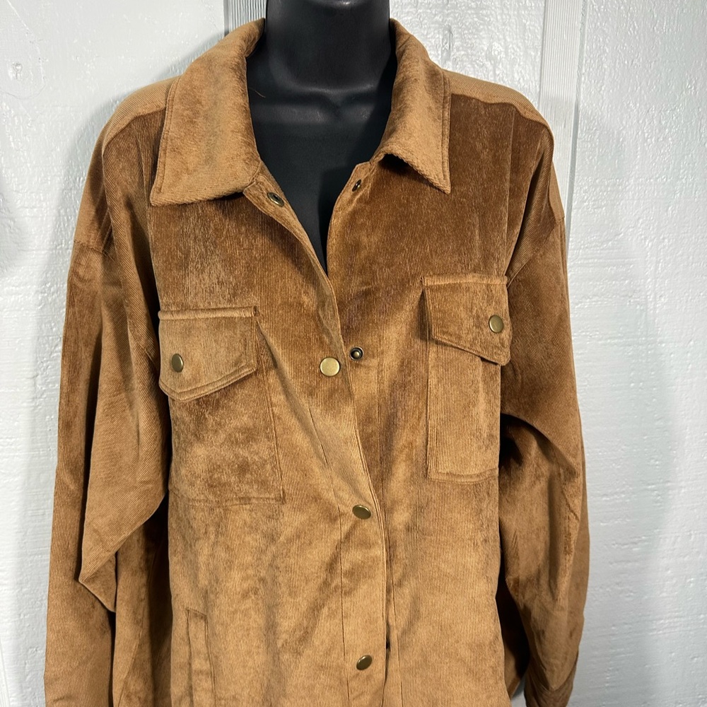 Ruby Road Road Brown Corduroy Shaket Size 1X NWT - Picture 5 of 11